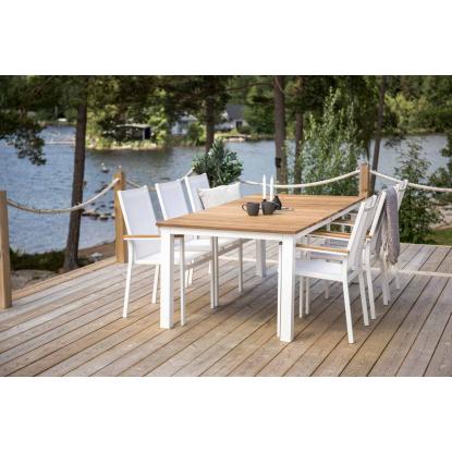 Venture Design Mexico havebord, teaktræ, natur/hvid, 100 x 210 cm