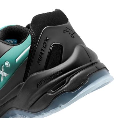Airtox TX3 S3 sikkerhedssko med snøreluk, ESD, sort/grøn