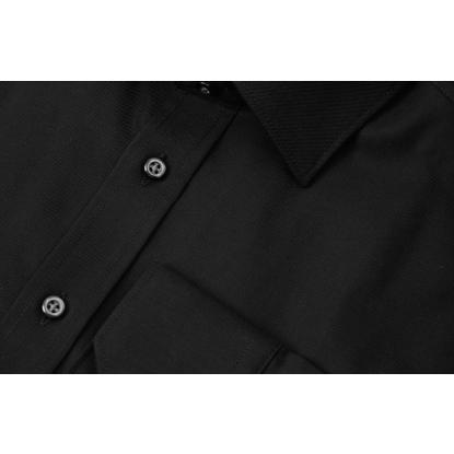Seven Seas SS30 Fine Twill skjorte, slim, sort