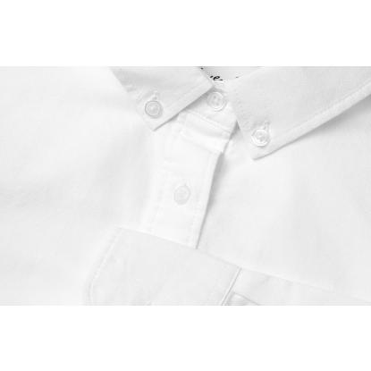 Seven Seas S63 Oxford skjorte, lang, modern, dame, hvid