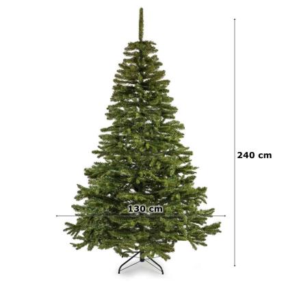 Kunstigt juletræ med stålben, gran, 240 cm