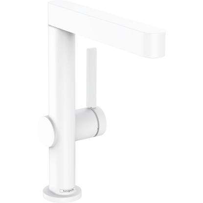 hansgrohe Finoris 230 håndvaskarmatur med svingtud og push-open bundventil, mat hvid