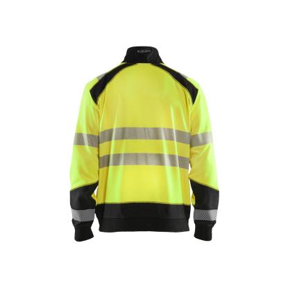 Blåkläder 3558 high vis sweatshirt full zip, hi-vis gul/sort