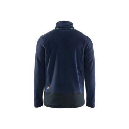 Blåkläder 4765 microfleece jakke, mørk marineblå/hi-vis gul
