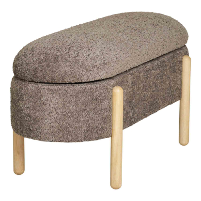 Branca bænk med opbevaring, brun/natur, 97 cm