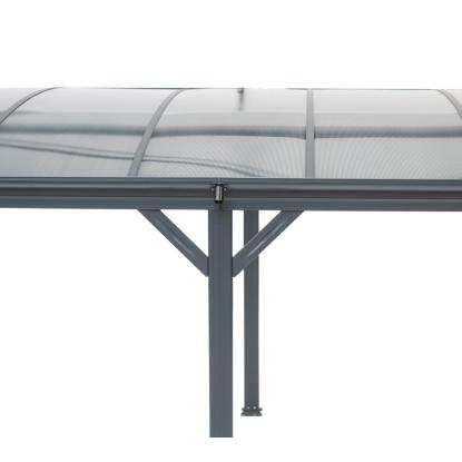 Westmann Bergen carport, buet tag, antracitgrå, 220 x 300 x 505 cm - 15 m²