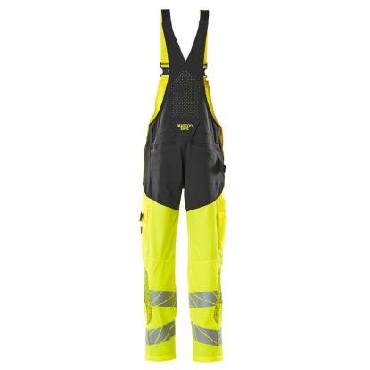 MASCOT ACCELERATE SAFE overall med knælommer, hi-vis gul/sort
