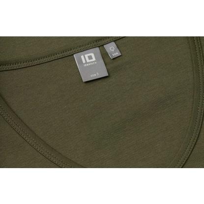 ID 0506 Interlock T-shirt med v-hals, dame, oliven