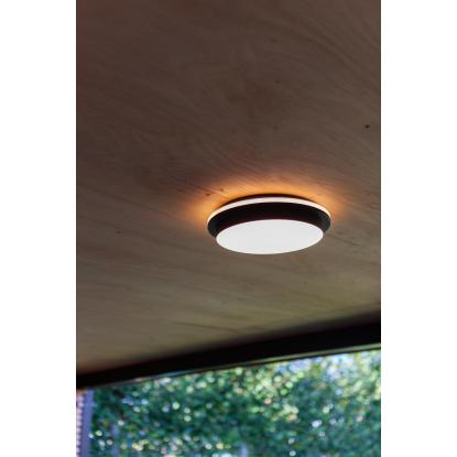 LUTEC GOLETA udendørs LED væglampe, Ø30 cm, IP54, sort