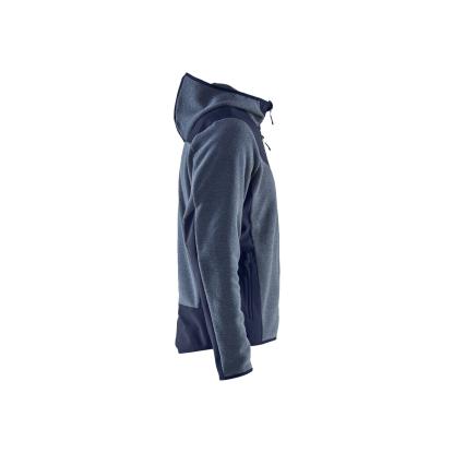 Blåkläder 5940 strikket jakke med softshell, støvet blå/mørk marineblå