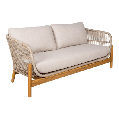 Terracina loungesofa med hynde, akacie, beige