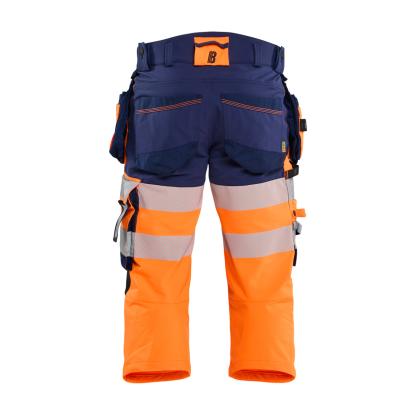 Blåkläder 1123 high vis knickers 4-vejs stretch, hi-vis orange/marineblå