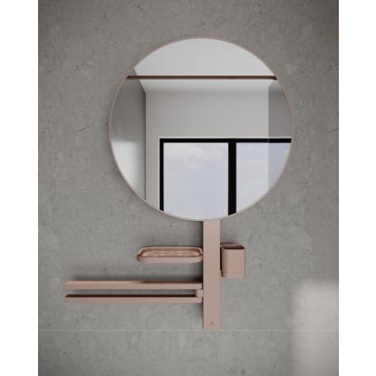 Ideal Standard Alu+ spejl med hylde, rosé, Ø50,8 cm