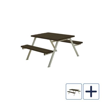 PLUS Alpha bord/bænkesæt, sort/nåletræ