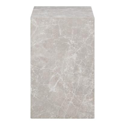 Hjørnebord, marmor look, beige, 30x30x50 cm