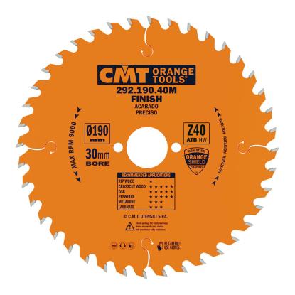 CMT rundsavsklingesæt til træ, Z24-40-40 W, Ø190 x 2,6 x 30 mm