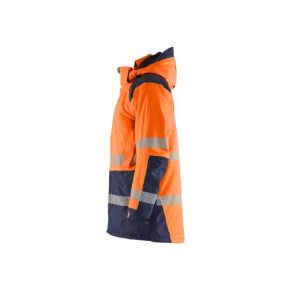 Blåkläder 4457 high vis vinterparkajakke, hi-vis orange/marineblå