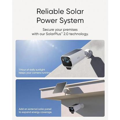 eufy S3 Pro eufyCam ekstra sikkerhedskamera, 4K, solcelledrevet
