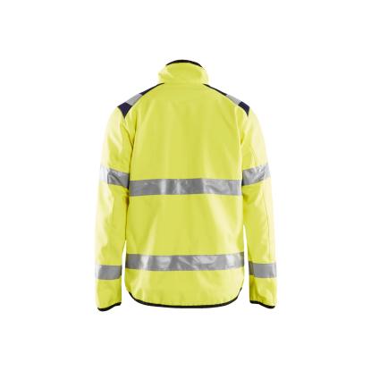 Blåkläder 4877 high vis light softshell jakke, hi-vis gul/marineblå
