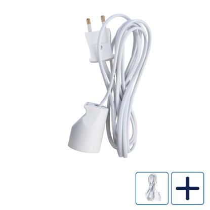 E-Line adapterkabel uden jord,- hvid