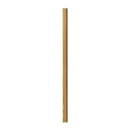 I-Wood afslutningsliste til 3-lamel akustikpanel, brun olieret, sort filt og sort kerne, egefiner, 17 x 92 mm
