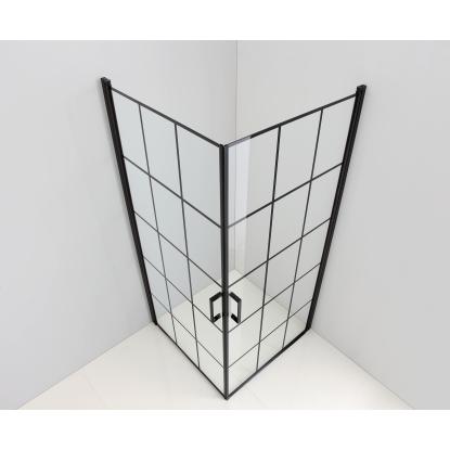 Nortiq Kalmar brusehjørne, sort -  90 x 90 x 190 cm