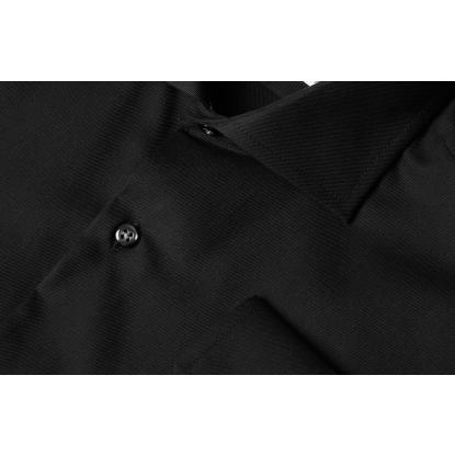 Seven Seas SS8 Fine Twill skjorte, modern, sort