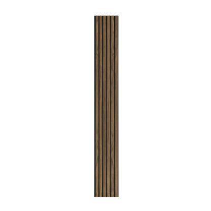 I-Wood Medio+ Original akustikpanel, klar olieret, sort filt og sort kerne, valnøddefiner, 17 x 300 mm
