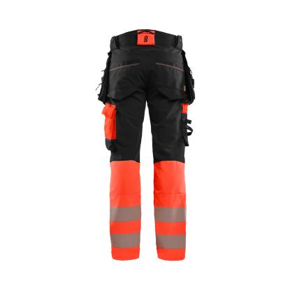 Blåkläder 1125 high vis buks 4-vejs stretch, sort/hi-vis rød