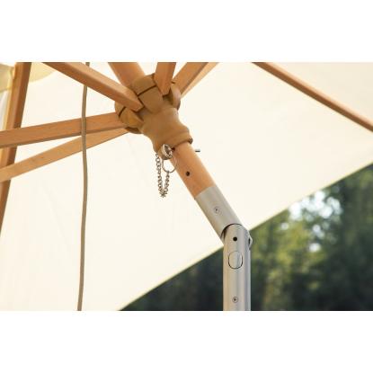 Venture Design Corypho parasol med tilt, hvid/natur, Ø250 cm