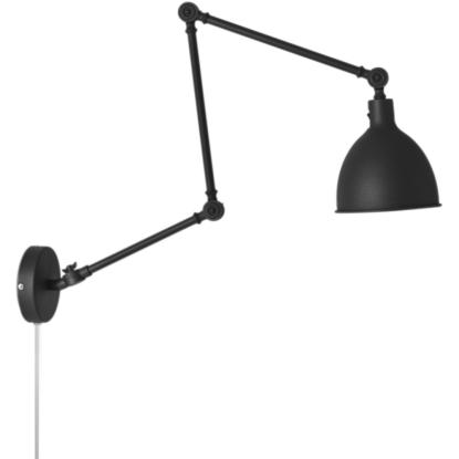 By Rydéns Bazar væglampe, L122 cm, sort