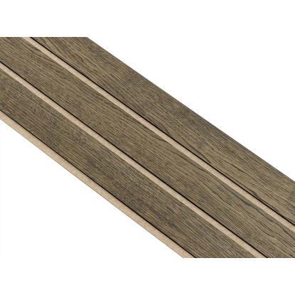 I-Wood Basic 3-lamel akustikpanel, sort olieret, beige filt og sort kerne, egefiner, 17 x 300 mm 