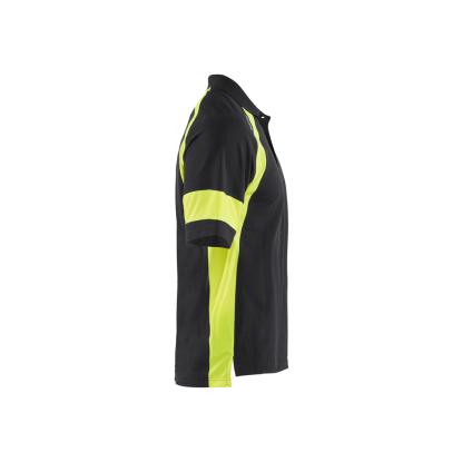 Blåkläder 3528 poloshirt, sort/hi-vis gul