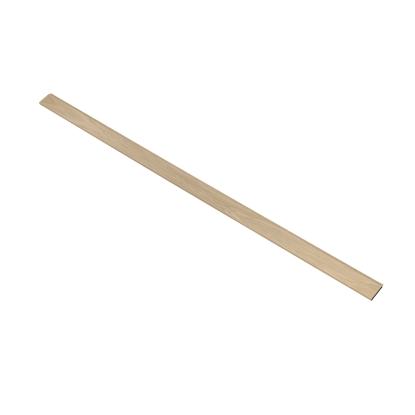 I-Wood afslutningsliste til 3-lamel akustikpanel, hvid olieret, beige filt og sort kerne, egefiner, 17 x 92 mm