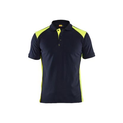 Blåkläder 3324 poloshirt, mørk marineblå/hi-vis gul