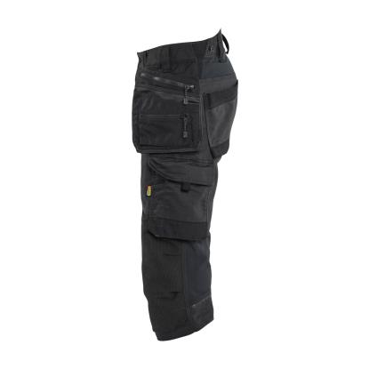 Blåkläder 1977 striker håndværkerknickers med stretch, sort/sort
