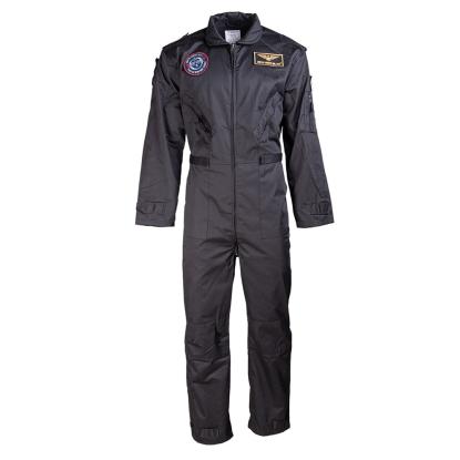 Mil-Tec pilot kedeldragt med patches, sort