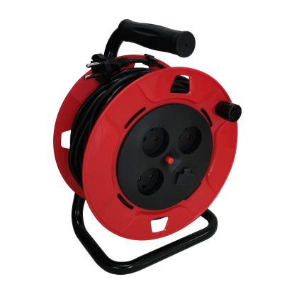 E-Line kabeltromle uden jord, 2 x USB, 230V - 25 meter