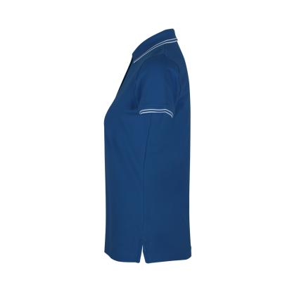 ID 0523 Kontrast poloshirt med stretch, dame, azur