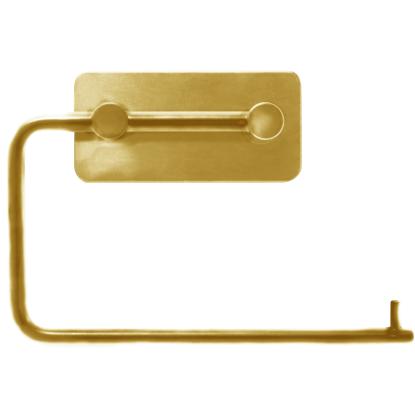 Home It toiletpapirholder, selvklæbende, messing, 15,5 x 10,5 cm