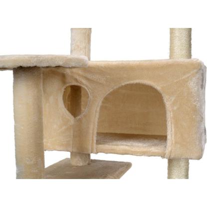 XXL kradsetræ til katte, beige, 131 x 58 x 50 cm