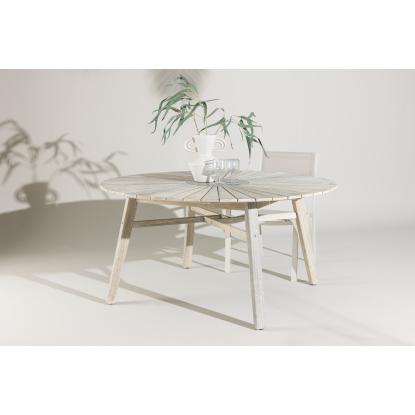 Venture Design Rives rundt havebord, lysegrå, Ø150 cm
