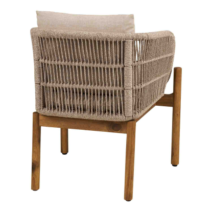 Terracina havestol med hynde, akacie, beige