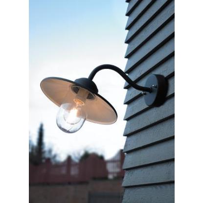 Norlys Karlstad væglampe, E27, IP55, sort