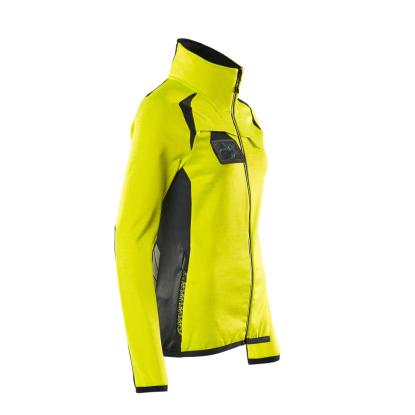 MASCOT ACCELERATE SAFE fleecetrøje med lynlås, hi-vis gul/mørk marine
