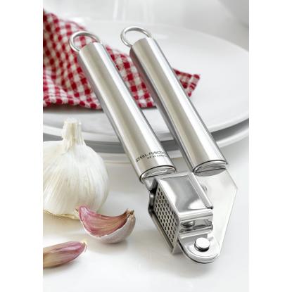 Steel-Function hvidløgspresser, ergonomisk, rustfrit stål, 20 cm