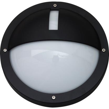 SG Armaturen Uno væglampe, Ø27 cm, E27, IP65, Kl I, mat sort