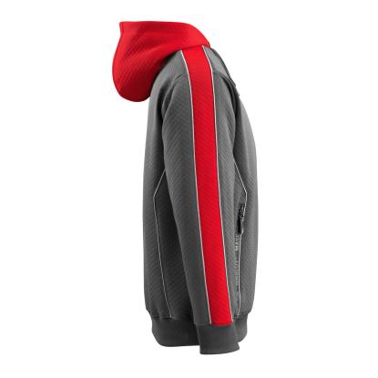 MASCOT HARDWEAR Motril hættetrøje, mørk antracit/hi-vis rød