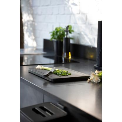 WENKO Kitchen Kombi skærebræt i plastik/bambus med saftrille