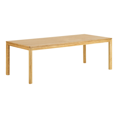 Bowen spisebord med to tillægsplader, eg/egefiner, 100 x 220-320 cm